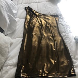 Sexy gold one fleece dress